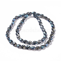 Transparent Electroplate Glass Beads Strands&nbsp;GLAA-C025-02M