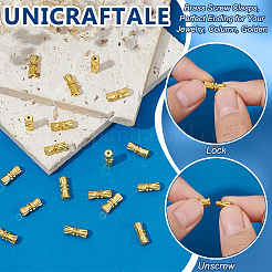 100 Sets Brass Screw Clasps&nbsp;KK-UN0006-81