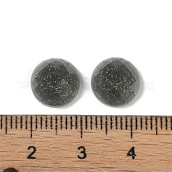 半透明エポキシ樹脂グリッターパウダーデコデンカボション  多面的な半円形/ドーム  ダークスレートグレー  10x5mm&nbsp;CRES-S367-13B-01