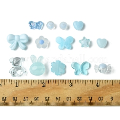 ミックスシェイプ＆ミックススタイルのアクリルビーズファインディングキット  ライトスカイブルー  7.5~20x7~20x4~8.5mm  穴：1.5~2mm&nbsp;DIY-FS0007-09A