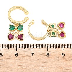 Brass Micro Pave Cubic Zirconia Cuff Earrings&nbsp;EJEW-Z164-08G-01