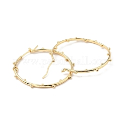 Brass Beaded Big Hoop Earrings for Women&nbsp;EJEW-G297-05G