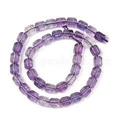 透明ガラスビーズ連売り  ファセットバレル  暗紫色  9x7.5x8mm  穴：1.2mm  約40個/連  14.37''（36.5センチメートル）&nbsp;GL-A001-01A-06