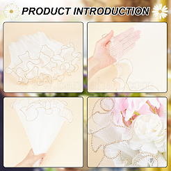 しわのあるウェーブのガーゼ糸の花の花束ラッピング包装  バレンタインデーの贈り物の装飾に適しています  雪  28x0.15cm&nbsp;DIY-WH0039-430C