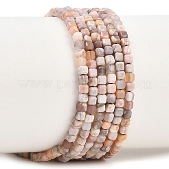 Natural Pink Botswana Agate Beads Strands&nbsp;G-G345-A02-2.5mm