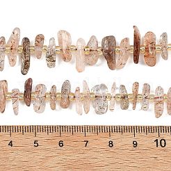 Natural Black Gold Rutilated Quartz Beads Strands&nbsp;G-F821-D01-01