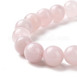 ナチュラルローズクォーツビーズストレッチブレスレット  ラウンド  染め  内径：2インチ〜2-1/8インチ（5.2~5.5cm）  ビーズ：10mm&nbsp;BJEW-K212-C-045