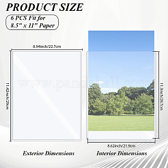 PVC IDカードホルダー  長方形  透明  290x227x0.5mm  内径：287x219mm&nbsp;AJEW-WH20018-286