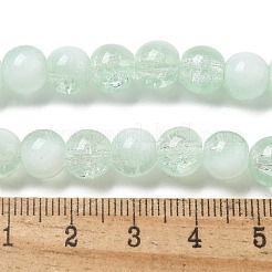 クラックガラスビーズ連売り  ロンデル  紺碧  8mm  穴：1mm  約108~111個/連  309.45''（786センチメートル）&nbsp;GLAA-U001-8mm-01