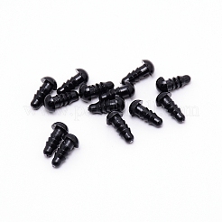 レジン人形の目  クラフトアイ  工芸用  かぎ針編みのおもちゃとぬいぐるみ  ラウンド  ブラック  11.5x6mm  ピン：4mm&nbsp;DIY-WH0199-45B