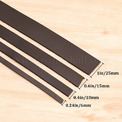 フラットレザージュエリーコード3本  ジュエリーDIY製版材料  ココナッツブラウン  25x2mm  約80cm/pc&nbsp;WL-GF0001-16A-01