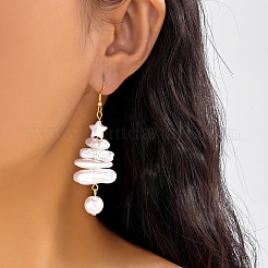 Alloy & Imitation Pearl Dangle Earrings&nbsp;WGB67B8-01