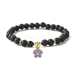 Natural Lava Rock Beaded Stretch Bracelets&nbsp;BJEW-JB09609