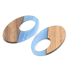 Opaque Resin & Walnut Wood Pendants&nbsp;LS-RESI-S389-005A-C01