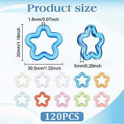 120Pcs Transparent Acrylic Beads&nbsp;MACR-UN0001-11