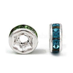 Brass Grade A Rhinestone Spacer Beads&nbsp;RB-A014-Z6mm-S