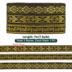 3Pcs 3 Styles Ethnic Style Polyester Ribbons&nbsp;OCOR-PH0030-28