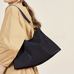 レザーバッグストラップ  合金スイベルアイボルトスナップフック付き  ブラック  51.8x2.35x0.5cm&nbsp;FIND-WH0111-411B