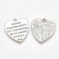 Tibetan Style Alloy Quote Pendants&nbsp;PALLOY-S177-20