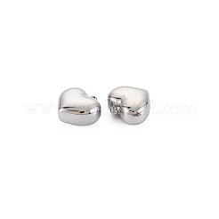 変色しない304ステンレススチールチャーム  ハート  ステンレス鋼色  10x10x6mm  穴：1.2mm&nbsp;LS-STAS-N097-148P