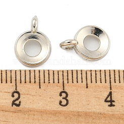 Ccb プラスチック チューブ ベイル  ロンデル  プラチナ  11x8x2mm  穴：1.6mm  内径：3mm&nbsp;CCB-L014-26P