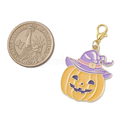 5Pcs Halloween Alloy Enamel Pendant Decorations&nbsp;HJEW-JM03960
