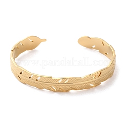 304 Stainless Steel Cuff Bangles for Women&nbsp;LS-BJEW-K263-05G-07