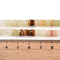 Natural Green Banded Calcite(Afghan Jade) Beads Strands&nbsp;G-T140-87