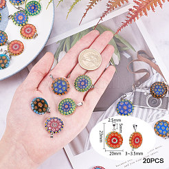 Handmade Millefiori Lampwork Pendants&nbsp;LAMP-S191-08