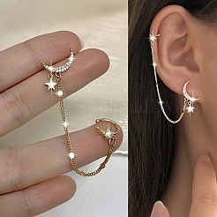Alloy Crystal Rhinestone Tassel Cuff Earrings&nbsp;FS-WGCD986-01