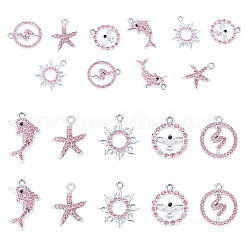 10Pcs 5 Styles Alloy Pendants&nbsp;FIND-TADJ0001-26B