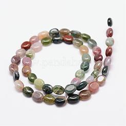 Natural Indian Agate Beads Strands&nbsp;G-N0173-02-6x8mm