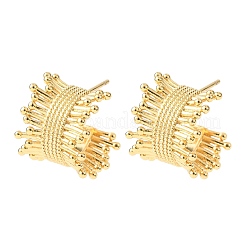 C-Shaped Brass Stud Earrings&nbsp;EJEW-D346-02G