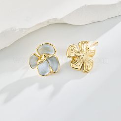 Flower Brass Enamel Stud Earrings&nbsp;FS-WGDDC1E-01