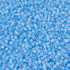 MIYUKIデリカビーズ  シリンダー  日本製シードビーズ  11/0  （db0861)つや消し透明アクアアブ  1.3x1.6mm  穴：0.8mm  約10000個/袋  50 G /袋&nbsp;SEED-X0054-DB0861