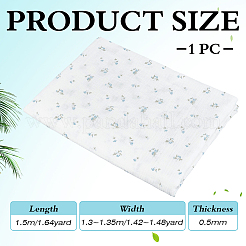 綿織物  服装アクセサリー  花模様の長方形  ホワイト  1500x1300~1350x0.5mm&nbsp;DIY-WH0933-30B