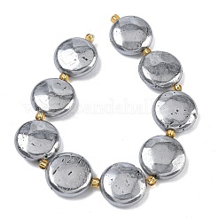 Electroplated Natural Druzy Geode Crystal Beads Strands&nbsp;G-G459-04K