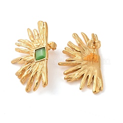 304 Stainless Steel Stud Cat Eye Earrings for Women&nbsp;EJEW-E313-05G-01