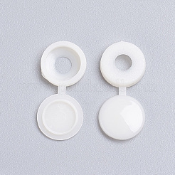 プラスチック製のヒンジ付きネジカバー  折りたたみ式フリップトップスクリューキャップ  家具用  ホワイト  28.5x12.5x5.5mm  穴：4.5mm&nbsp;DIY-WH0164-65B