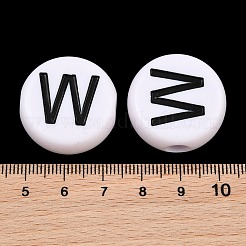 Opaque White Acrylic European Beads&nbsp;AC-CBA3BDD-01W