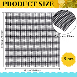 DIYヒューズビーズに使用する正方形のプラスチックペグボード  ブラック  323x321x1.5mm&nbsp;KY-WH0816-003
