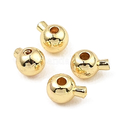 真鍮製つぶし玉カシメ玉  長持ちメッキ  ラウンド  14KGP本金メッキ  5x3.5x3.5mm  穴：0.9mm&nbsp;KK-Z030-16B-G