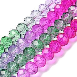 Transparent Painted Glass Beads Strands&nbsp;DGLA-A034-T6mm-A06