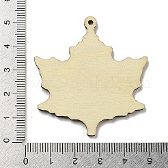 ウッドペンダント  感謝祭のテーマ  レッド  言葉  49.5x47x2.5mm  穴：2mm&nbsp;WOOD-M012-01H