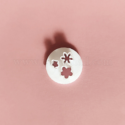 プラスチック粘土ツール  粘土カッター  モデリングツール  花  ホワイトスモーク  0.5~0.8x0.5~0.8cm&nbsp;FIND-PW0021-26D-1