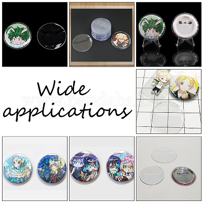 Wholesale 50Pcs 5 Style Round Plastic Brooch Protectors Cover ...