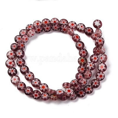 Handmade Millefiori Lampwork Beads Strands&nbsp;LAMP-G164-11J-1