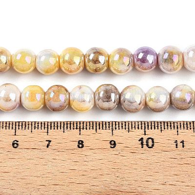 Electroplated Glass Beads Strands&nbsp;GLAA-C023-01K-1