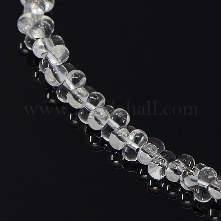 ガラスビーズ連売り  骨  透明  2x4mm  穴：1mm  約260~270個/連  17.32~17.71（44~45cm）インチ&nbsp;X-EGLA-F031-I01-1