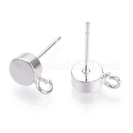 Brass Stud Earring Findings KK-T038-293S-1